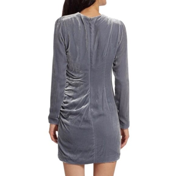 CINQ À SEPT Rebeka Gathered Velvet Mini Dress Size 0 - 41623 - Picture 5 of 12